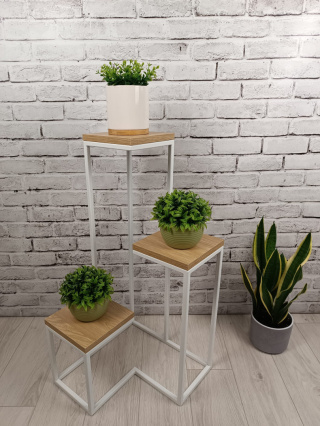 Stojak Na Kwiaty Kwietnik Metalowy Loft LoftLine Kaskadowy Pro 3