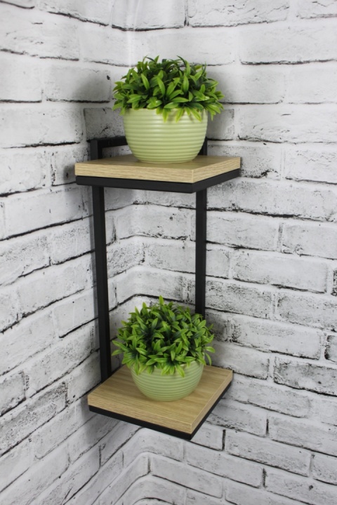 Kwietnik narożny wiszący na ścianę Półka narożna Loft "Loft Corner Duo"
