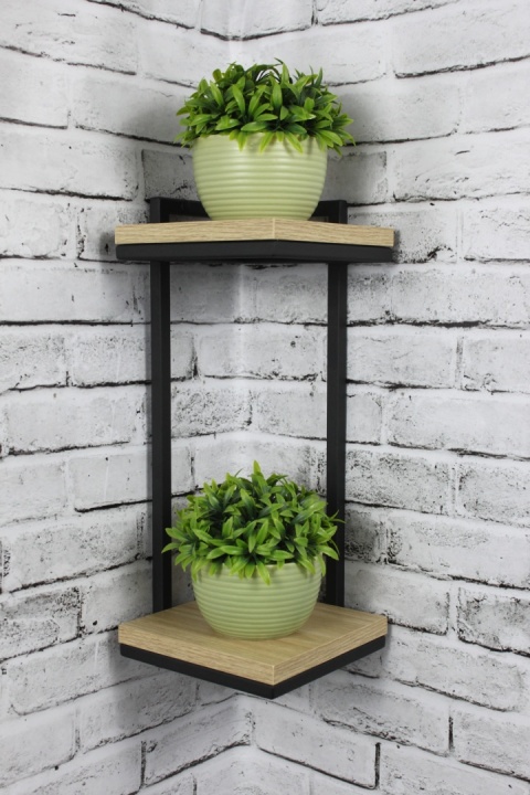 Kwietnik narożny wiszący na ścianę Półka narożna Loft "Loft Corner Duo"