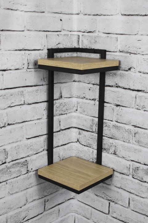 Kwietnik narożny wiszący na ścianę Półka narożna Loft "Loft Corner Duo"