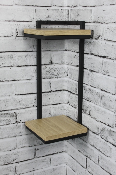 Kwietnik narożny wiszący na ścianę Półka narożna Loft "Loft Corner Duo"
