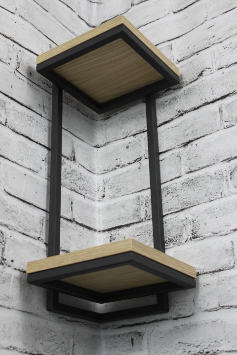 Kwietnik narożny wiszący na ścianę Półka narożna Loft "Loft Corner Duo"