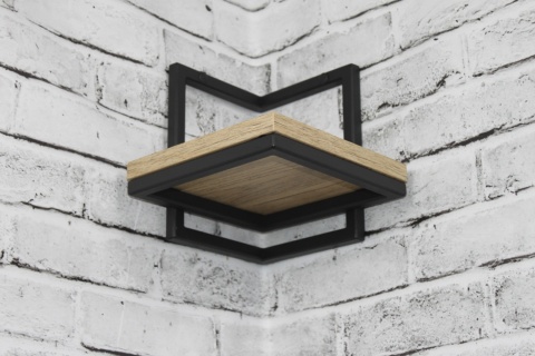 Kwietnik narożny wiszący na ścianę Półka narożna Loft 'Loft Corner Solo'