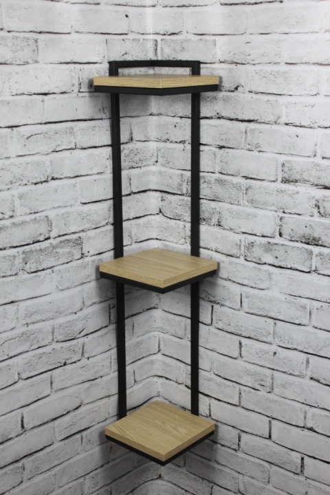 Kwietnik narożny wiszący na ścianę Półka narożna Loft 'Loft Corner Trio'