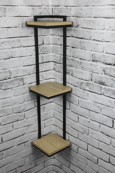 Kwietnik narożny wiszący na ścianę Półka narożna Loft 'Loft Corner Trio'