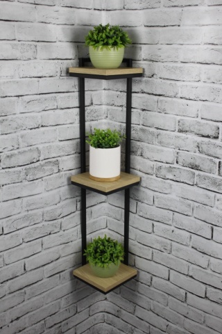 Kwietnik narożny wiszący na ścianę Półka narożna Loft 'Loft Corner Trio'
