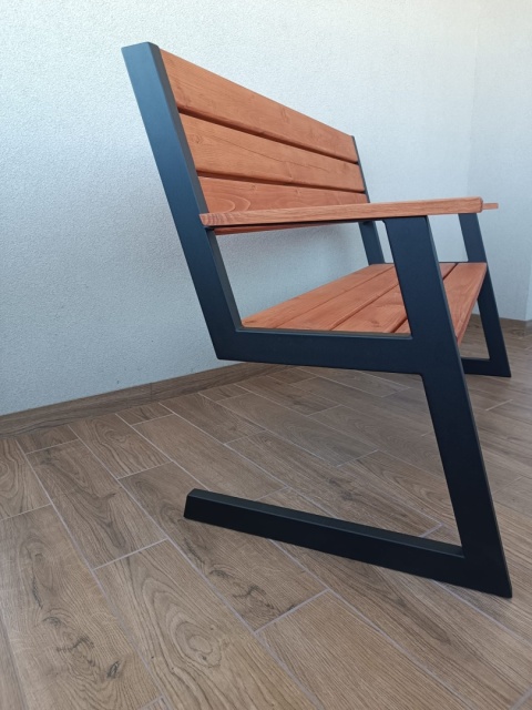 Ławka Ogrodowa Metalow z Oparciem "Linea Shift Arm"