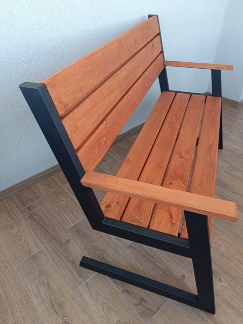 Ławka Ogrodowa Metalow z Oparciem "Linea Shift Arm"