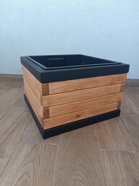 Donica Ogrodowa "SteelWood Garden Cube"