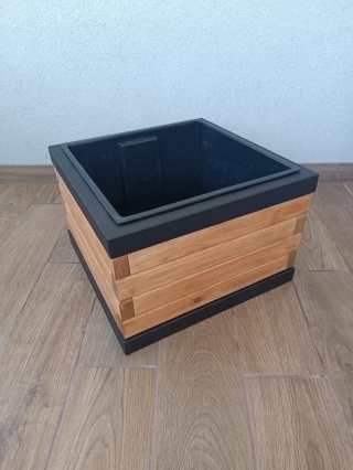 Donica Ogrodowa "SteelWood Garden Cube"